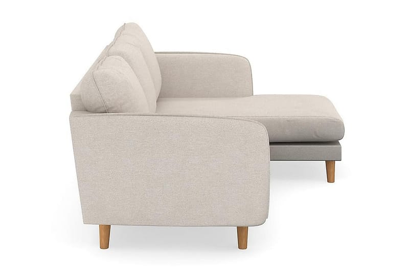 Trend Lyx 3-istuttava Oikeakätinen L-muotoinen Divaanisohva Kankaalla - Beige - Huonekalut - Sohva - Divaanisohva