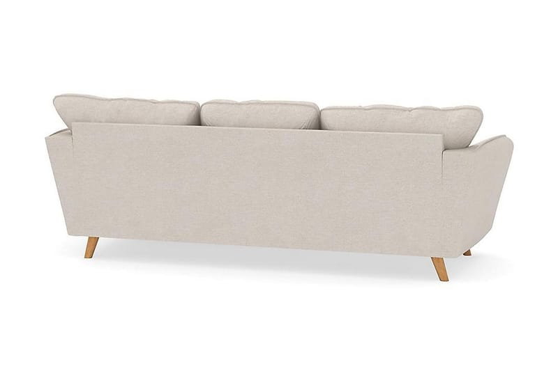 Trend Lyx 3-istuttava Oikeakätinen L-muotoinen Divaanisohva Kankaalla - Beige - Huonekalut - Sohva - Divaanisohva