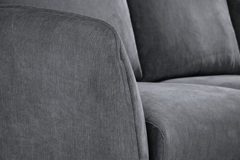 Trend Lyx 3-istuttava Oikeakätinen L-muotoinen Divaanisohva Kankaalla - Tummanharmaa - Huonekalut - Sohva - Divaanisohva