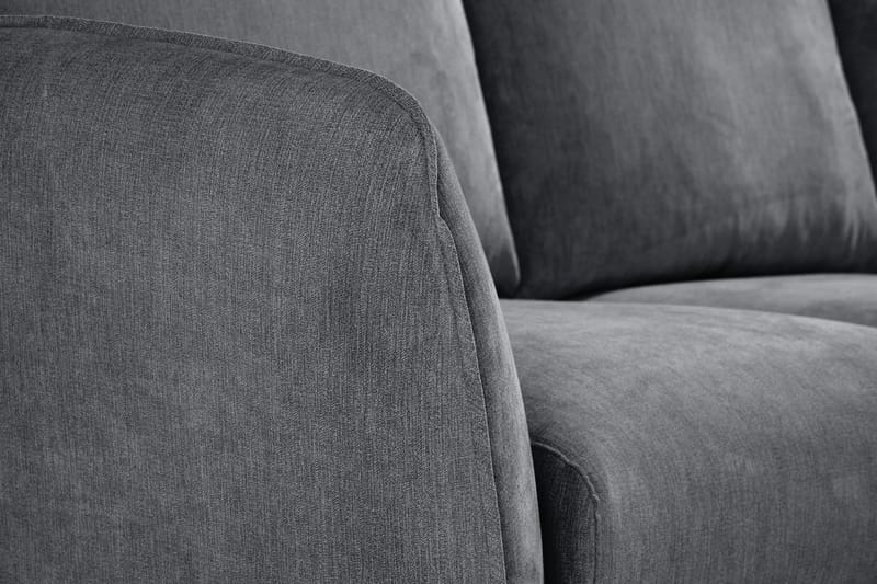 Trend Lyx 3-istuttava Oikeakätinen L-muotoinen Divaanisohva Kankaalla - Tummanharmaa - Huonekalut - Sohva - Divaanisohva