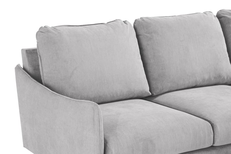 Trend Lyx 3-istuttava Oikeakätinen L-muotoinen Divaanisohva Kankaalla - Vaaleanharmaa - Huonekalut - Sohva - Divaanisohva
