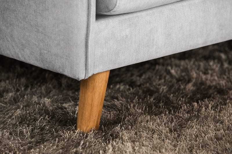 Trend Lyx 3-istuttava Oikeakätinen L-muotoinen Divaanisohva Kankaalla - Vaaleanharmaa - Huonekalut - Sohva - Divaanisohva - 4 istuttava sohva divaanilla