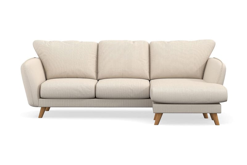 Trend Lyx 3-istuttava Oikeakätinen L-muotoinen Divaanisohva Manchester-kankaalla - Beige - Huonekalut - Sohva - Divaanisohva