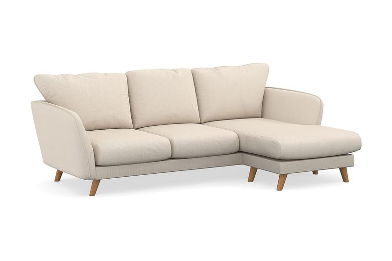 Trend Lyx 3-istuttava Oikeakätinen L-muotoinen Divaanisohva Manchester-kankaalla - Beige - Huonekalut - Sohva - Divaanisohva
