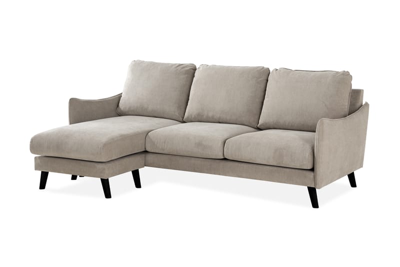 Trend Lyx 3-istuttava Vasenkätinen L-muotoinen Divaanisohva Kankaalla - Beige - Huonekalut - Sohva - Divaanisohva