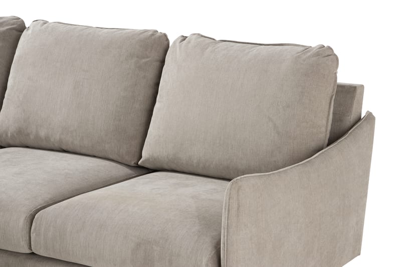Trend Lyx 3-istuttava Vasenkätinen L-muotoinen Divaanisohva Kankaalla - Beige - Huonekalut - Sohva - Divaanisohva