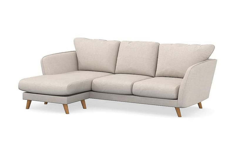 Trend Lyx 3-istuttava Vasenkätinen L-muotoinen Divaanisohva Kankaalla - Beige - Huonekalut - Sohva - Divaanisohva