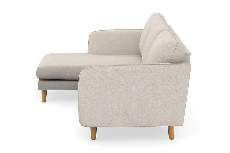 Trend Lyx 3-istuttava Vasenkätinen L-muotoinen Divaanisohva Kankaalla - Beige - Huonekalut - Sohva - Divaanisohva