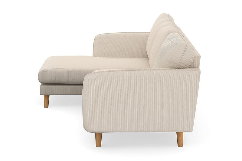 Trend Lyx 3-istuttava Vasenkätinen L-muotoinen Divaanisohva Manchester-kankaalla - Beige - Huonekalut - Sohva - Divaanisohva