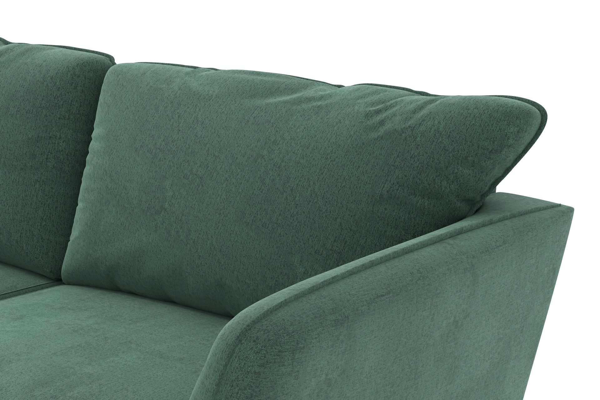 Trend Lyx 3-istuttava Vasenkätinen L-muotoinen Divaanisohva Sametilla - Tummanvihreä - Huonekalut - Sohva - Divaanisohva