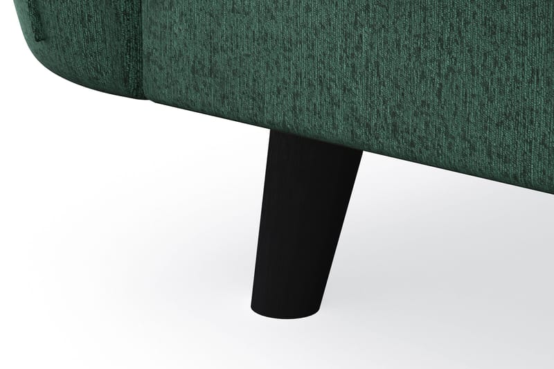 Trend Lyx 3-istuttava Vasenkätinen L-muotoinen Divaanisohva Sametilla - Tummanvihreä - Huonekalut - Sohva - Divaanisohva - 4 istuttava sohva divaanilla