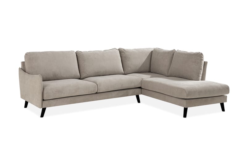 Trend Lyx 4-istuttava Oikeakätinen L-muotoinen Divaanisohva Kankaalla - Beige - Huonekalut - Sohva - Divaanisohva