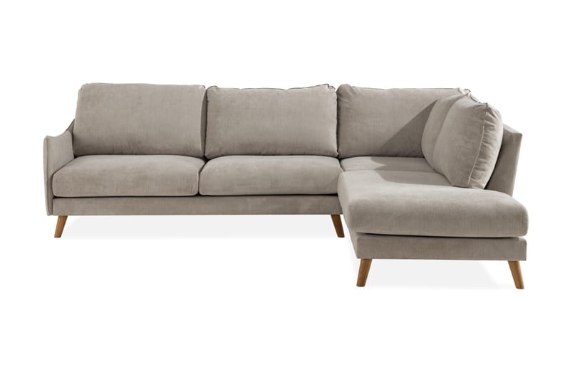 Trend Lyx 4-istuttava Oikeakätinen L-muotoinen Divaanisohva Kankaalla - Beige - Huonekalut - Sohva - Divaanisohva