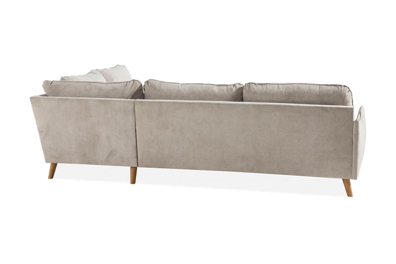 Trend Lyx 4-istuttava Oikeakätinen L-muotoinen Divaanisohva Kankaalla - Beige - Huonekalut - Sohva - Divaanisohva