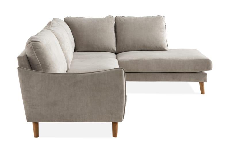 Trend Lyx 4-istuttava Oikeakätinen L-muotoinen Divaanisohva Kankaalla - Beige - Huonekalut - Sohva - Divaanisohva