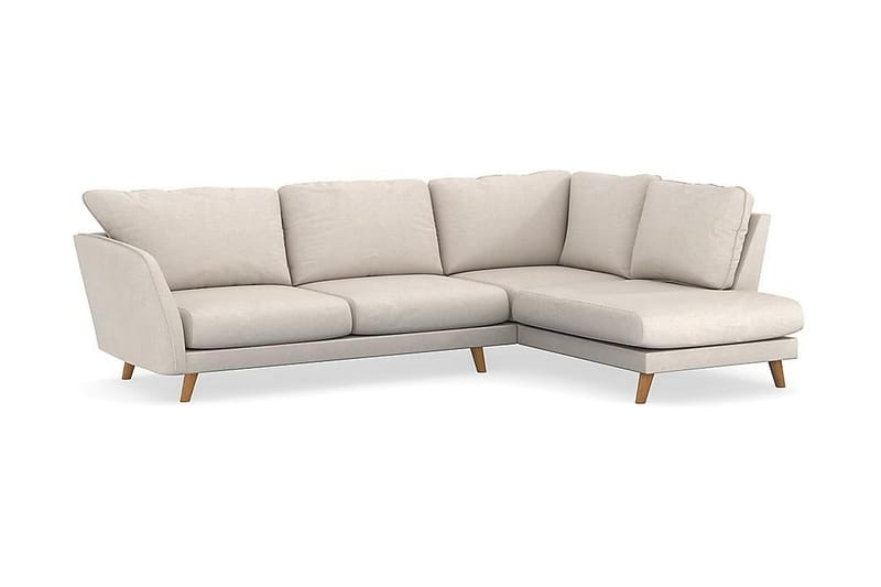 Trend Lyx 4-istuttava Oikeakätinen L-muotoinen Divaanisohva Kankaalla - Beige - Huonekalut - Sohva - Divaanisohva