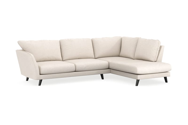 Trend Lyx 4-istuttava Oikeakätinen L-muotoinen Divaanisohva Kankaalla - Beige - Huonekalut - Sohva - Divaanisohva