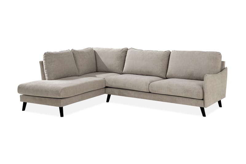 Trend Lyx 4-istuttava Vasenkätinen L-muotoinen Divaanisohva Kankaalla - Beige - Huonekalut - Sohva - Divaanisohva