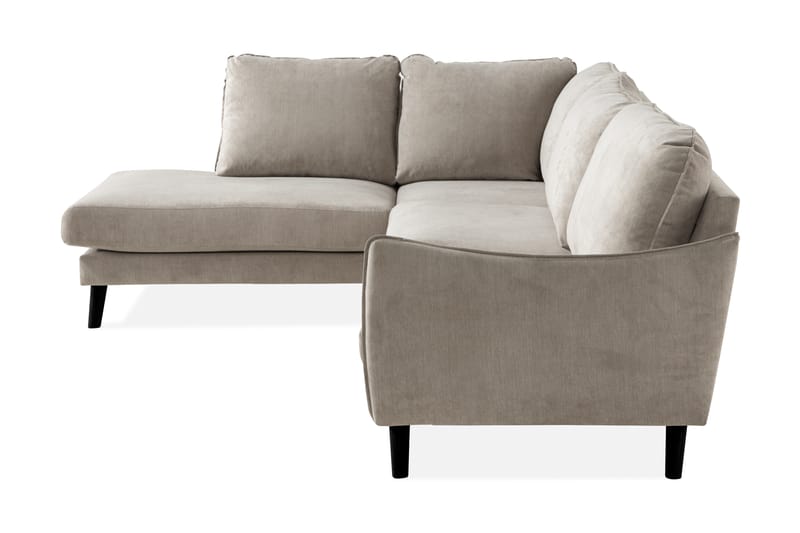 Trend Lyx 4-istuttava Vasenkätinen L-muotoinen Divaanisohva Kankaalla - Beige - Huonekalut - Sohva - Divaanisohva