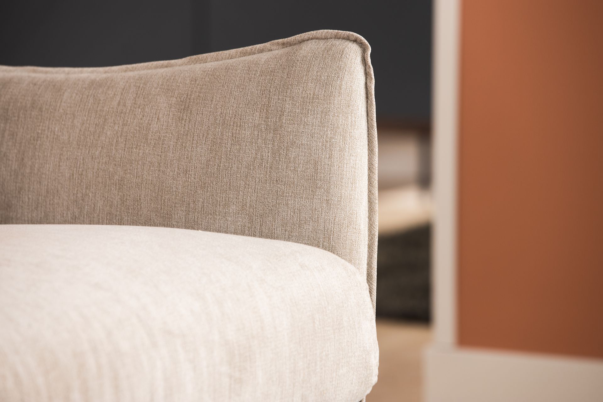 Trend Lyx 4-istuttava Vasenkätinen L-muotoinen Divaanisohva Kankaalla - Beige - Huonekalut - Sohva - Divaanisohva