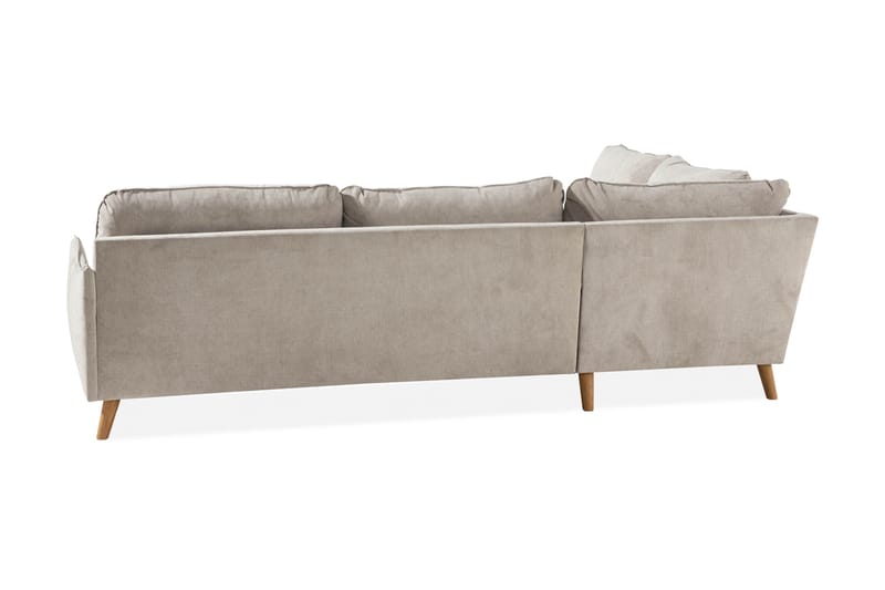 Trend Lyx 4-istuttava Vasenkätinen L-muotoinen Divaanisohva Kankaalla - Beige - Huonekalut - Sohva - Divaanisohva