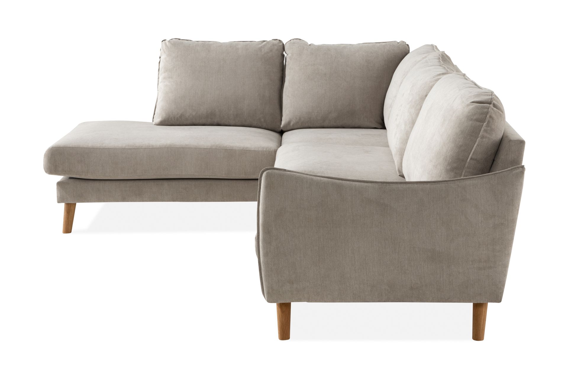 Trend Lyx 4-istuttava Vasenkätinen L-muotoinen Divaanisohva Kankaalla - Beige - Huonekalut - Sohva - Divaanisohva