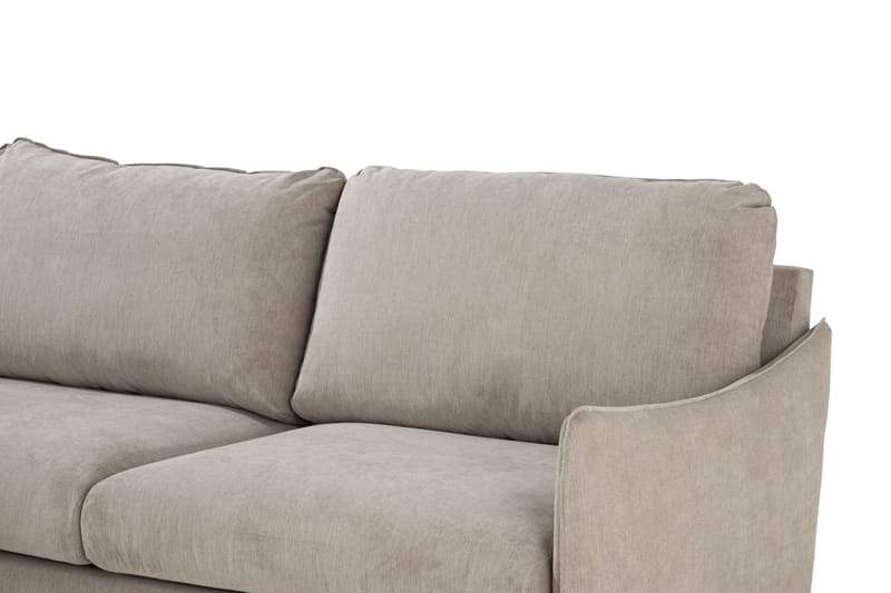 Trend Lyx 4-istuttava Vasenkätinen L-muotoinen Divaanisohva Kankaalla - Beige - Huonekalut - Sohva - Divaanisohva