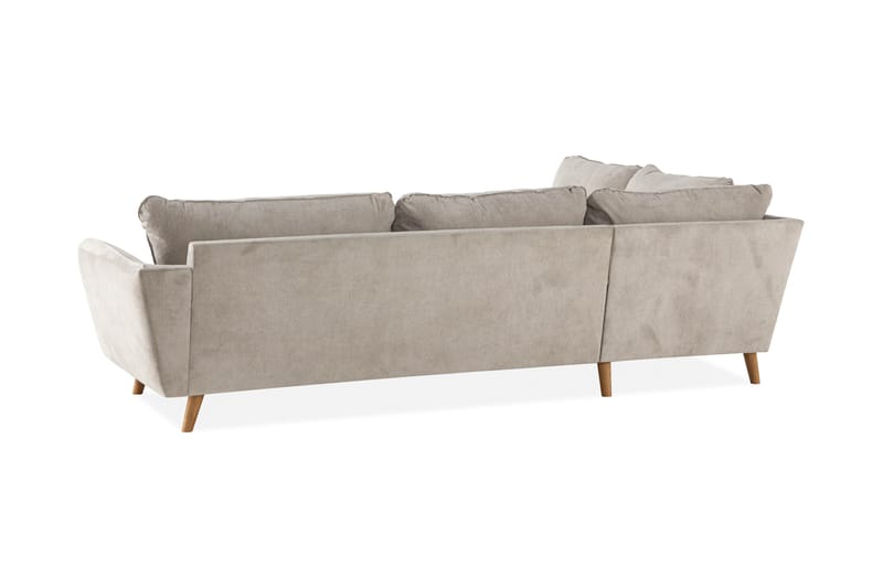 Trend Lyx 4-istuttava Vasenkätinen L-muotoinen Divaanisohva Kankaalla - Beige - Huonekalut - Sohva - Divaanisohva