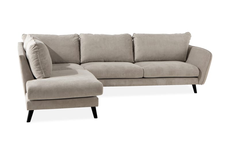 Trend Lyx 4-istuttava Vasenkätinen L-muotoinen Divaanisohva Kankaalla - Beige - Huonekalut - Sohva - Divaanisohva