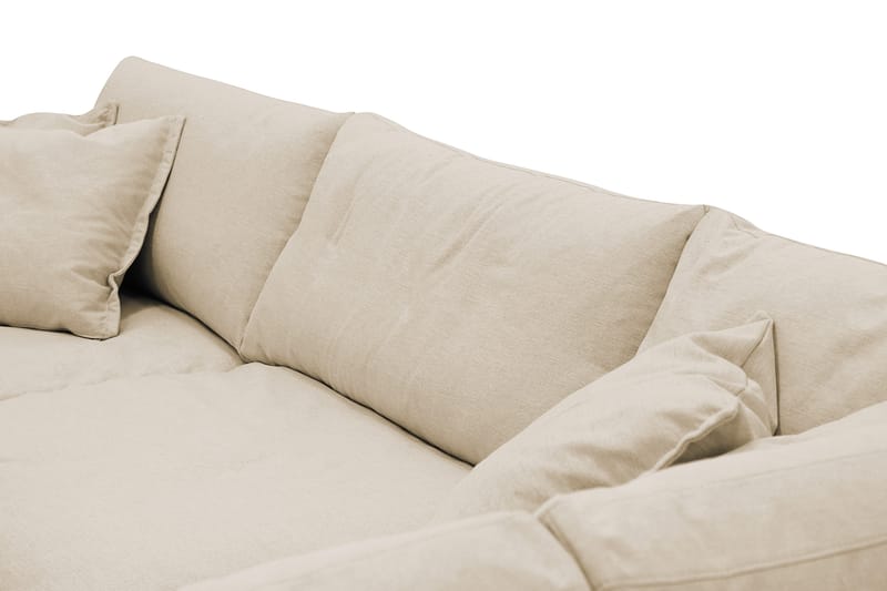 Valencia Extra Syvä 4-istuttava sohva divaanilla, oikea - Beige - Huonekalut - Sohva - Divaanisohva - 4 istuttava sohva divaanilla