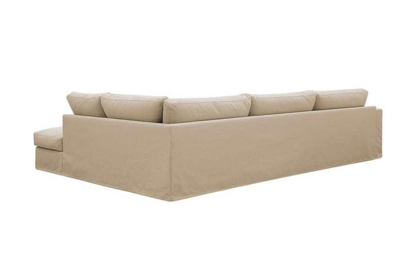 Valencia Extra Syvä 4-istuttava sohva divaanilla, oikea - Beige - Huonekalut - Sohva - Divaanisohva - 4 istuttava sohva divaanilla