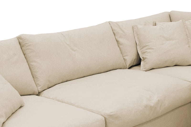 Valencia Extra Syvä 4-istuttava sohva divaanilla, oikea - Beige - Huonekalut - Sohva - Divaanisohva - 4 istuttava sohva divaanilla