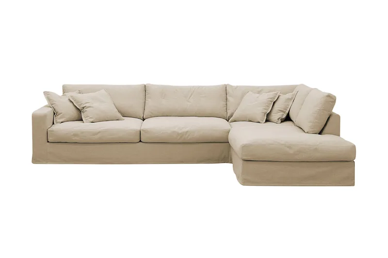 Valencia Extra Syvä 4-istuttava sohva divaanilla, oikea, Beige