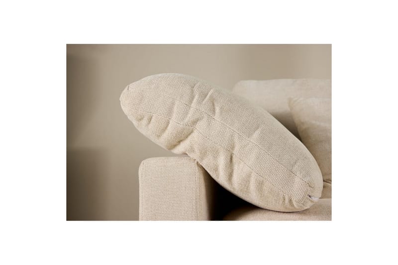 Amalfi Kulmasohva Kangasvaahtomuovilla ja Muovilla, Beige - Beige - Huonekalut - Sohva - Divaanisohva - 3 istuttava sohva divaanilla