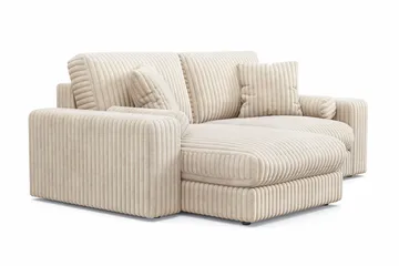 Arken Lyx 3-istuttava Käännettävä L-muotoinen Syvä Divaanisohva Manchester - Beige - Huonekalut - Sohva - Divaanisohva - 3 istuttava sohva divaanilla