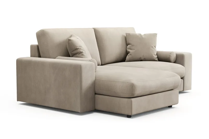 Arken Lyx 3-istuttava Käännettävä L-muotoinen Syvä Divaanisohva Manchester - Greige - Huonekalut - Sohva - Divaanisohva - 3 istuttava sohva divaanilla