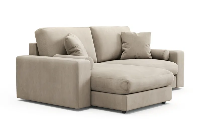 Arken Lyx 3-istuttava Käännettävä L-muotoinen Syvä Divaanisohva Manchester - Greige - Huonekalut - Sohva - Divaanisohva - 3 istuttava sohva divaanilla