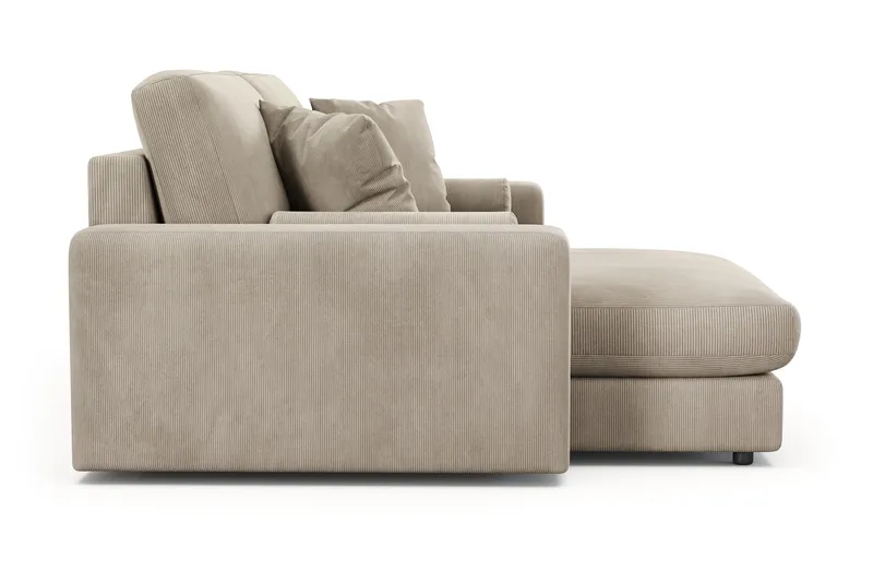 Arken Lyx 3-istuttava Käännettävä L-muotoinen Syvä Divaanisohva Manchester - Greige - Huonekalut - Sohva - Divaanisohva - 3 istuttava sohva divaanilla