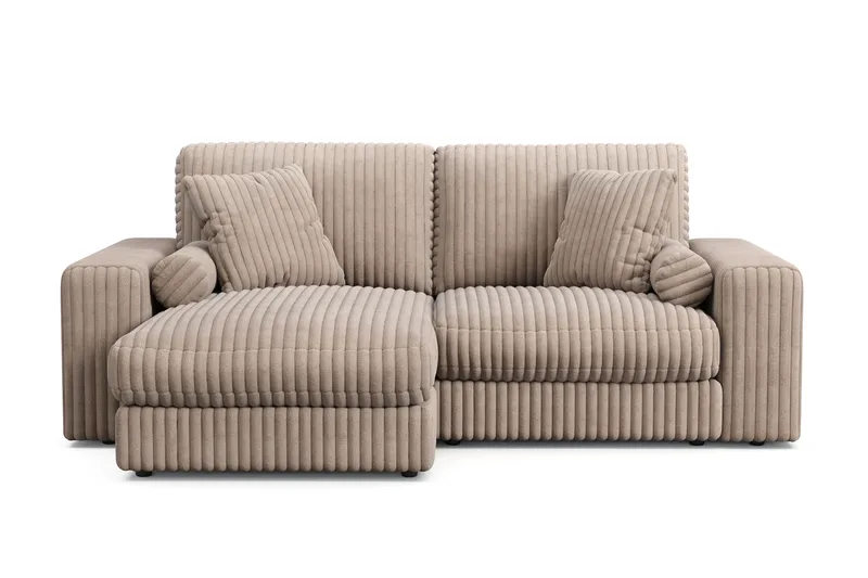 Arken Lyx 3-istuttava Käännettävä L-muotoinen Syvä Divaanisohva Manchester, Greige