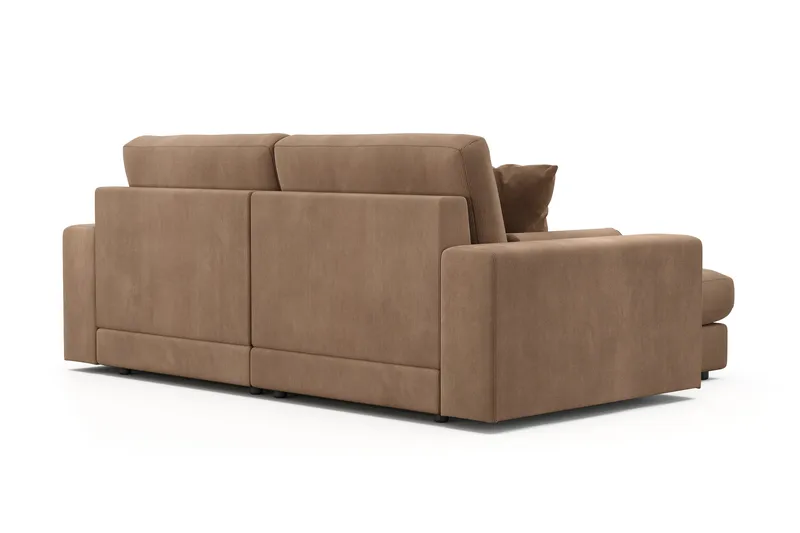 Arken Lyx 3-istuttava Käännettävä L-muotoinen Syvä Divaanisohva Manchester - Ruskea - Huonekalut - Sohva - Divaanisohva - 3 istuttava sohva divaanilla