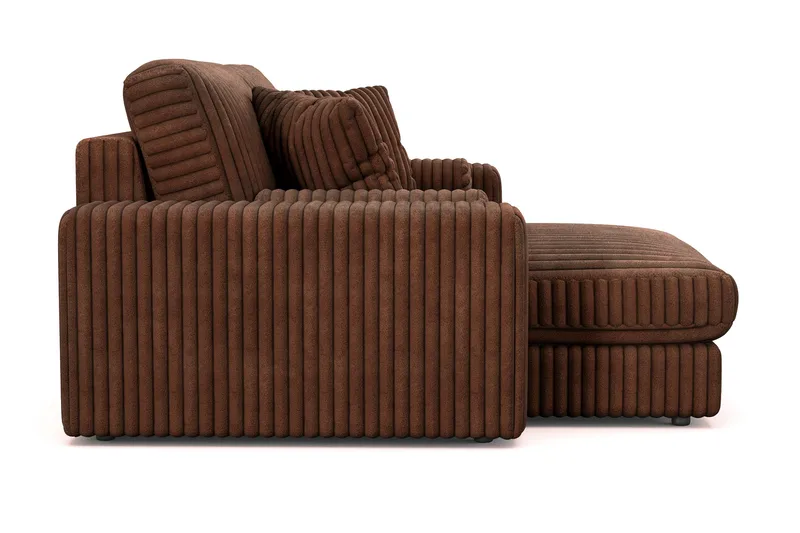 Arken Lyx 3-istuttava Käännettävä L-muotoinen Syvä Divaanisohva Manchester - Tummanruskea - Huonekalut - Sohva - Divaanisohva - 3 istuttava sohva divaanilla