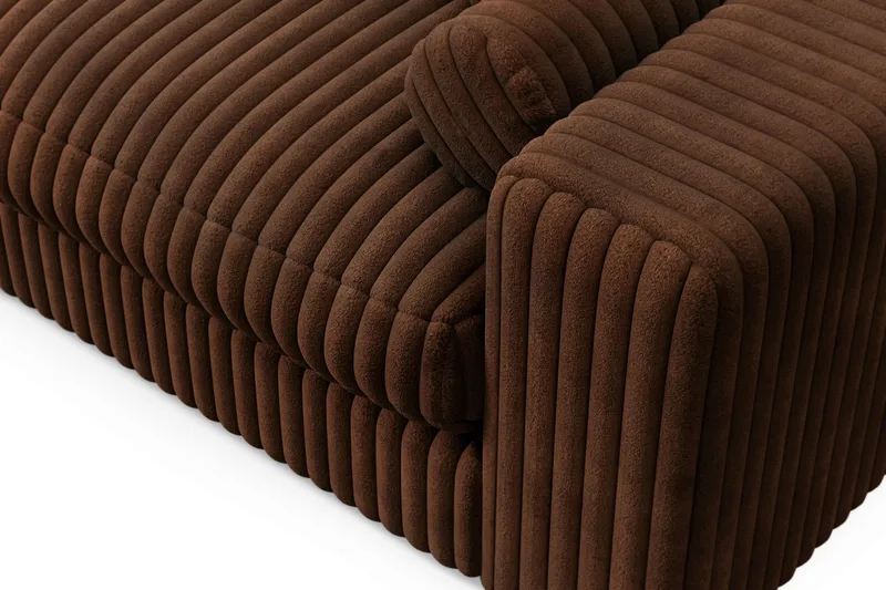 Arken Lyx 3-istuttava Käännettävä L-muotoinen Syvä Divaanisohva Manchester - Tummanruskea - Huonekalut - Sohva - Divaanisohva - 3 istuttava sohva divaanilla