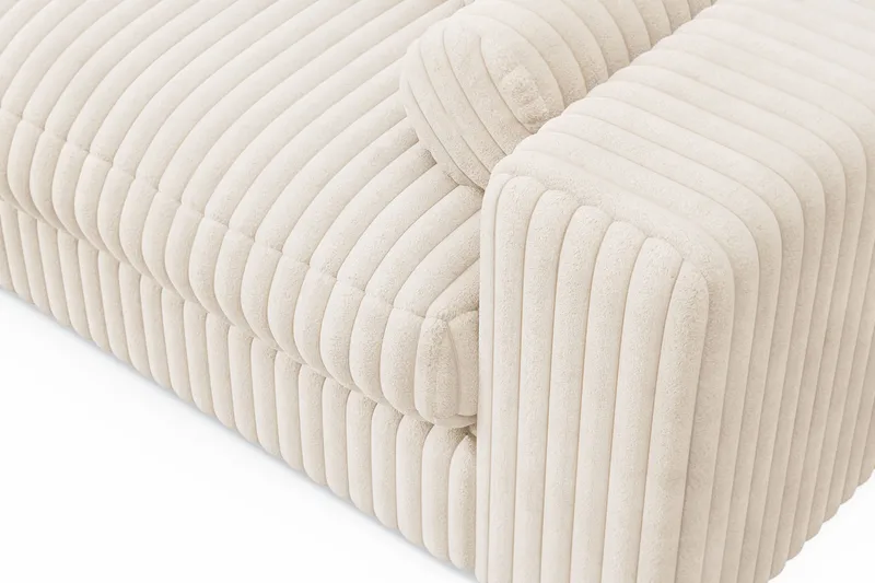 Arken Lyx 4-istuttava Käännettävä L-muotoinen Syvä Divaanisohva Manchester - Beige - Huonekalut - Sohva - Divaanisohva