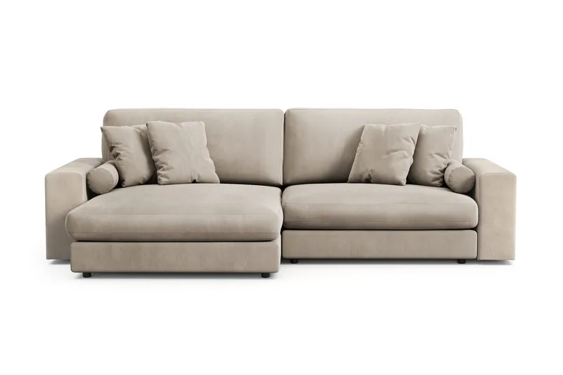 Arken Lyx 4-istuttava Käännettävä L-muotoinen Syvä Divaanisohva Manchester - Greige - Huonekalut - Sohva - Divaanisohva