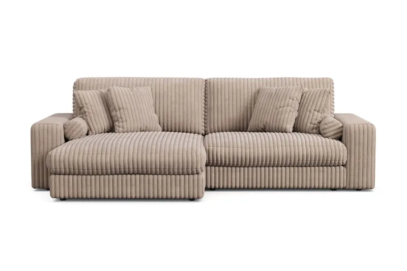 Arken Lyx 4-istuttava Käännettävä L-muotoinen Syvä Divaanisohva Manchester - Greige - Huonekalut - Sohva - Divaanisohva