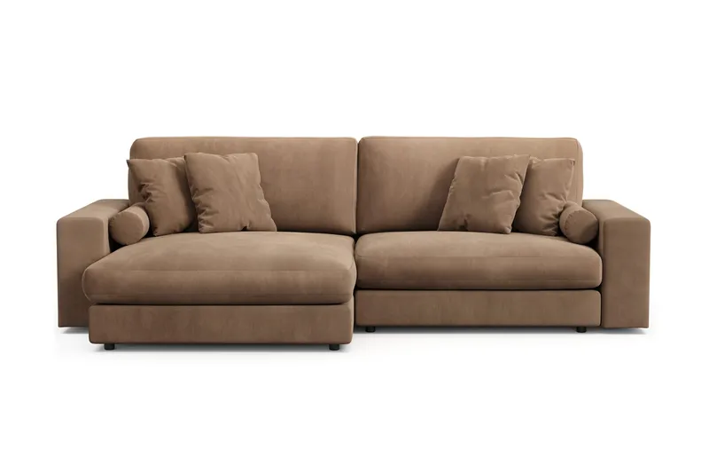 Arken Lyx 4-istuttava Käännettävä L-muotoinen Syvä Divaanisohva Manchester - Ruskea - Huonekalut - Sohva - Divaanisohva