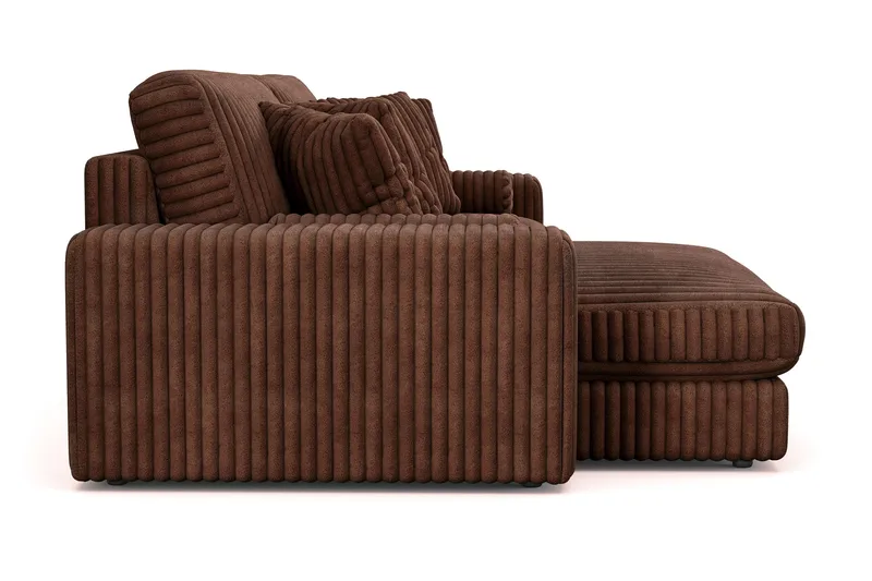 Arken Lyx 4-istuttava Käännettävä L-muotoinen Syvä Divaanisohva Manchester - Tummanruskea - Huonekalut - Sohva - Divaanisohva