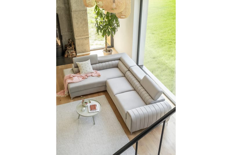 Avopäätysohva Laucha Vasen - Beige - Huonekalut - Sohva - Divaanisohva