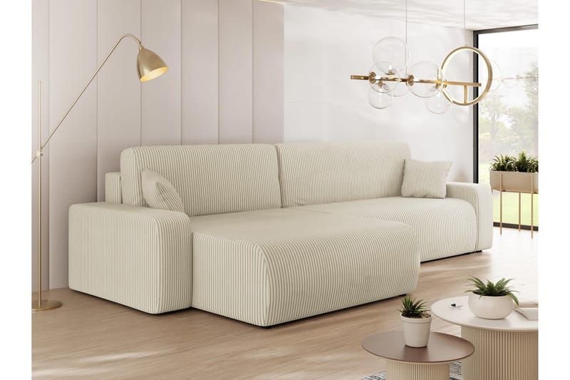 Barile sohva divaanilla, 3-ist. - Beige - Huonekalut - Sohva - Divaanisohva - 3 istuttava sohva divaanilla