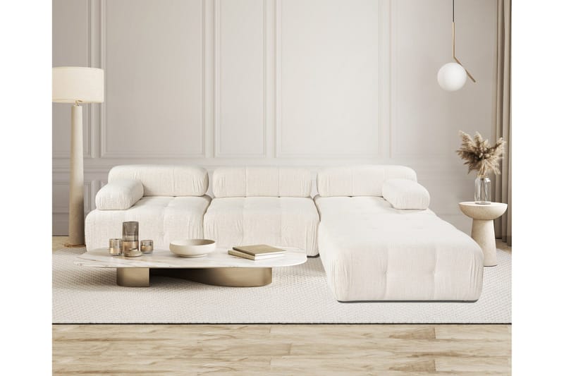 Belgin Kupliva Divaanisohva 3-istuttava 315 cm - Vaaleabeige - Huonekalut - Sohva - Moduulisohva - Moduulisohvakokonaisuus